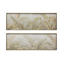 3D Paveikslas Auksinės Palmės MEDIENOS 120x40x30 cm (2 mix) 8445393370149