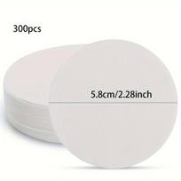 Vienkartiniai kavos filtrai su laikikliu, 300 vnt (balta 51 mm)
