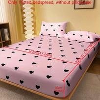 Medvilninė paklodė su širdžių raštu, XX Fitted Sheet-Xinyouluixi milteliai