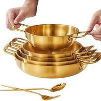 Auksinis nerūdijančio plieno ramen puodas