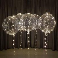 LED balionų rinkinys 7 vnt., 7vnt Šiltai balta