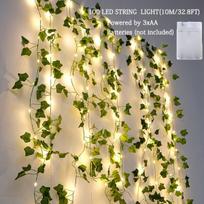 Žalių lapų girliandos lemputės, 10M / 32,8FT