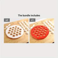 Koldūnų ir ravioli gaminimo forma, balta*2 + Raudona