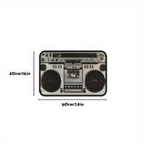 Retro boombox rašto kilimėlis namams, 60 * 40 cm / 24 * 16 colių