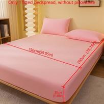 Vientisa medvilninė paklodė tamsiai pilka, JC Single Layer Fitted Sheet-šviesiai rožinė