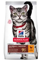 Hill's Science Plan Adult Hairball & Indoor sausas ėdalas katėms su vištiena, 3kg