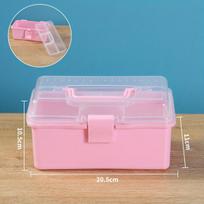 Sulankstoma plastikinė dėžė reikmenims, ROŽINIS