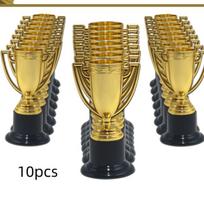 Mini sportinės taurės rinkinys, plastikiniai apdovanojimai., 10 vnt