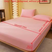 Medvilninė paklodė su elastine juosta, JC Single Layer Fitted Sheet-šviesiai rožinė