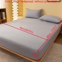 Medvilninė paklodė su elastine juosta, JC Single Layer Fitted Sheet-šviesiai pilka