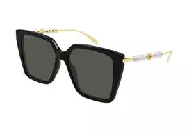 Gucci GG1967S 001 black gold grey 54