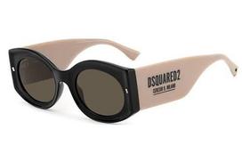 DSquared2 D2 0071/s 0WM/70 BLACK BEIGE 51 Akiniai nuo saulės Vyrams