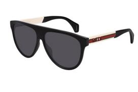 Gucci GG0462S 002 black white grey 58 Akiniai nuo saulės Vyrams