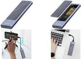LogiLink USB 3.2 Gen 2x2-Gehäuse für M2 NVMe & SATA SSD grau, Übertragungsrate: bis zu 20GBit/Sek. unter Windows , - 1 Stück (UA0435)