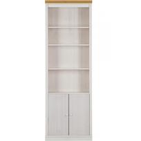 Iš pušies masyvo knygų spinta baltos spalvos 74x223 cm Anita – Støraa
