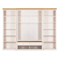 Iš pušies masyvo TV spintelių komplektas baltos spalvos 288x223 cm Anita – Støraa