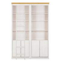 Iš pušies masyvo knygų spinta baltos spalvos 148x223 cm Anita – Støraa