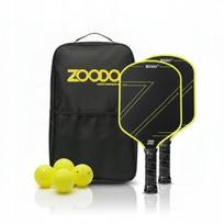 Zoodo P5 T700 termoformuotos neoninės žalios spalvos piklbolo raketės rinkinys 4 kamuoliukai USAPA