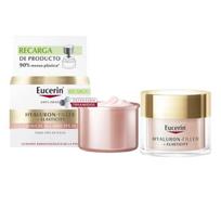 Veido kremo rinkinys Eucerin Hyaluron-Filler + Elasticity Rosé Day SPF30 nuo senėjimo, papildomas, jautriai brandžiai odai