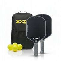 Piklbolo raketės Zoodo P7 Kevlar grey rinkinys 4 kamuoliukai USAPA krepšys