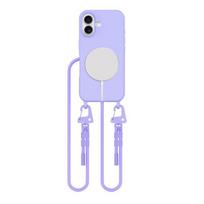 dėklas su dirželiu, skirtas iPhone 16 – violetinis