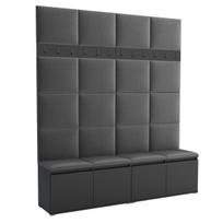 Luton 2 laisvai pastatoma prieškambario drabužių kabykla – pilka, 200 × 186 × 40 cm