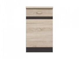 Virtuvinė spintelė Junona Line, 50x82 cm, ruda/juoda