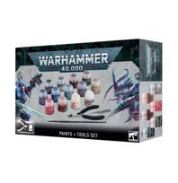 Warhammer 40,000 Paints + Tools, 60-12, 13 skirtingų „Citadel Colour“ dažų 12 ml indeliuose ir dar daugiau