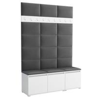 Luton 3 pastatoma drabužių kabykla – elegantiška pilka „“ drabužių laikymo sistema