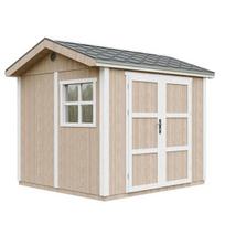 Aukščiausios kokybės sodo namelis 5,9 m² - H252x250x294 cm - su grindimis ir bitumine danga - TIMBELA M913A-TERRA BROWN
