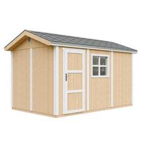 Aukščiausios kokybės sodo namelis 8,68 m² - H252x250x412 cm - su grindimis ir bitumine danga - TIMBELA M914-HARVEST HONEY