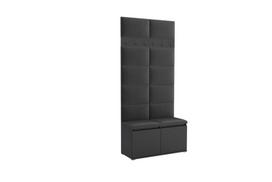 Luton 1 pastatoma drabužių kabykla – pilkas drabužinės organizatorius 100×213×40 cm