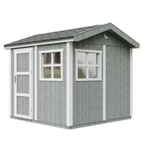 Aukščiausios kokybės sodo namelis 5,9 m² - H252x250x294 cm - su grindimis ir bitumine danga - TIMBELA M913-CAVERN STEEL