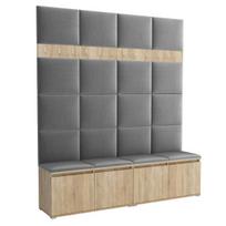 „Luton 2“ laisvai pastatoma prieškambario drabužių kabykla 200×186×40 cm – ruda