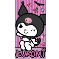 Hello Kitty Punk Kuromi vonios ir paplūdimio rankšluostis 70×140 cm (greitai džiūstantis)