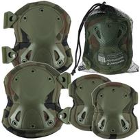 Kelio ir alkūnės apsaugų rinkinys, Dominator Urban Combat, miško kamufliažas