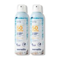 Kūno purškiamasis kremas nuo saulės Sensilis Invisible & Light SPF50+ Dry Touch dvigubas rinkinys 2x200 ml