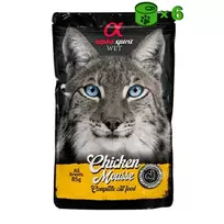 Alpha Spirit Wet Chicken Mousse konservuotas pašaras katėms, vištiena; 6x85g
