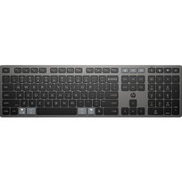 HEWLETT-PACKARD HP 725 Wireless Keyboard – Multi-Device, Dual-Mode, Programmable, Rechargeable – Nightfall Black, spill-resistant – ENG