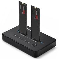 Qoltec M.2 NVMe SSD docking station, PCIe, USB-C, dual