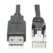 TRIPP LITE USB-A to RJ45 Rollover Console Cable (Male/Male) – Cisco Compatible, 250 Kbps, 6 ft (1.83 m), Black