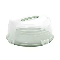 Curver Cake transport box, round, Ø34.7x15.6cm, green