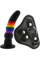 Colourful Love Strap On Solid Dildo 17 cm