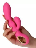 Vibrator Rabbit Handy G-Double Touch Grip Pink