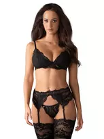 Obsessive 810-SEG 3 pcs set Black - L/XL