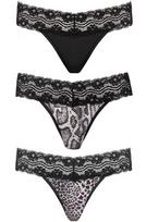 Underneath Jane Thong Set of 3 - S/M