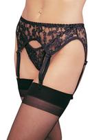 Garterbelt With Thong Black - Onesize