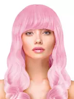 Party Wig Long Wavy Light Pink Hair