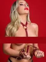Taboom Luxury Harness With Cuffs - S/M