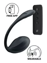 Satisfyer Ribbed Petal App Vibrator Black